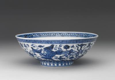 图片[2]-Bowl with lotus and phoenix decoration in underglaze blue, Yongle reign (1403-1424)-China Archive